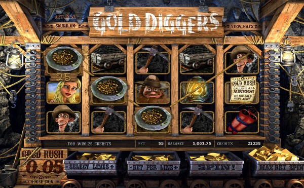 Игровой автомат Gold Diggers - настоящие богатства в казино Вулкан Гранд