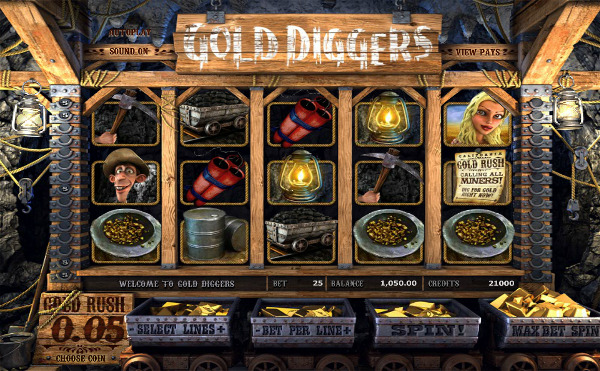 Игровой автомат Gold Diggers - настоящие богатства в казино Вулкан Гранд