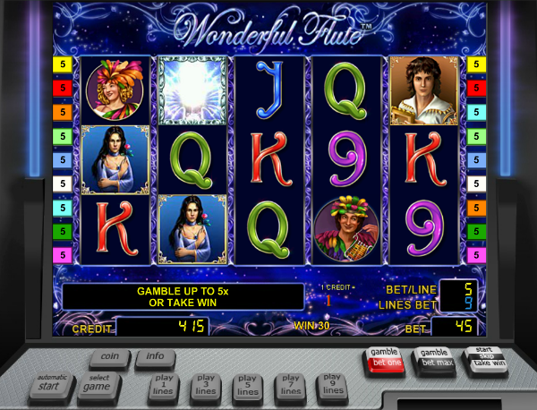Игровой автомат Wonderful Flute - выиграй по серьезному в казино Вулкан Старс