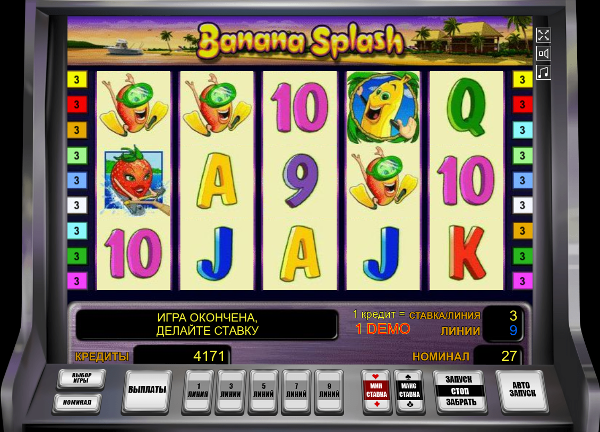 Игровой слот Banana Splash - играй онлайн бесплатно в казино Вулкан 24